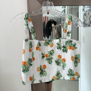 Orange Bustier Crop Top NEVER WORN